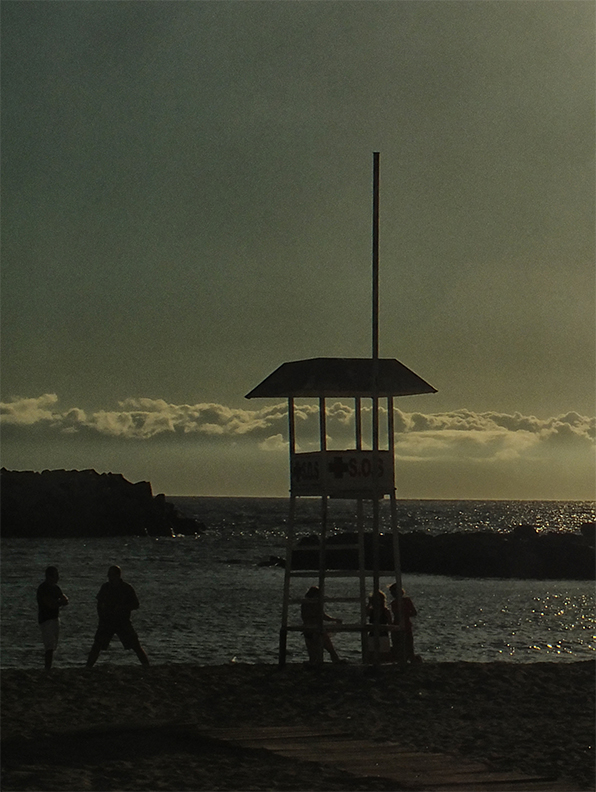 Nightime on the beech