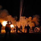 Nighttime cannon fire