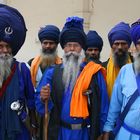 Nihang Sikhs in Bangla Sahib Gurdwara in New Delhi