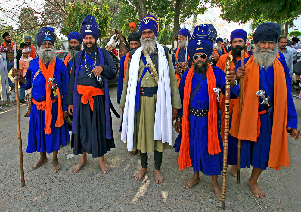 Nihang Singh Sikhs in Pose