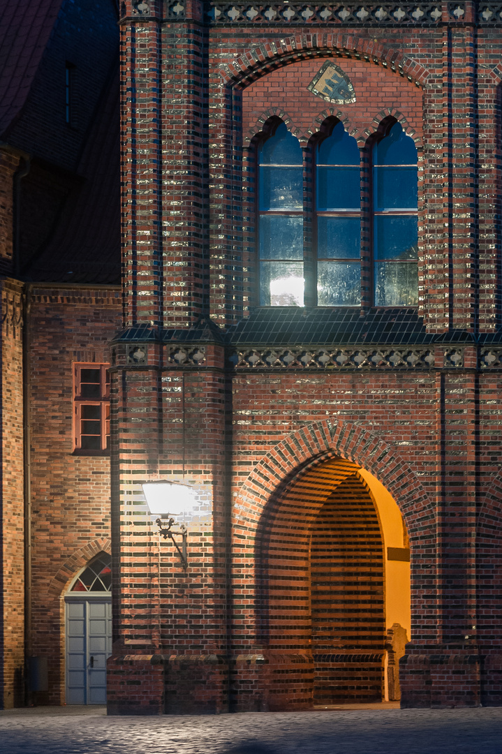 Nikolaikirche bei Nacht, Stralsund