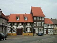 Nikolaistraße Osterwieck,diverse Fachwerkhäuser.