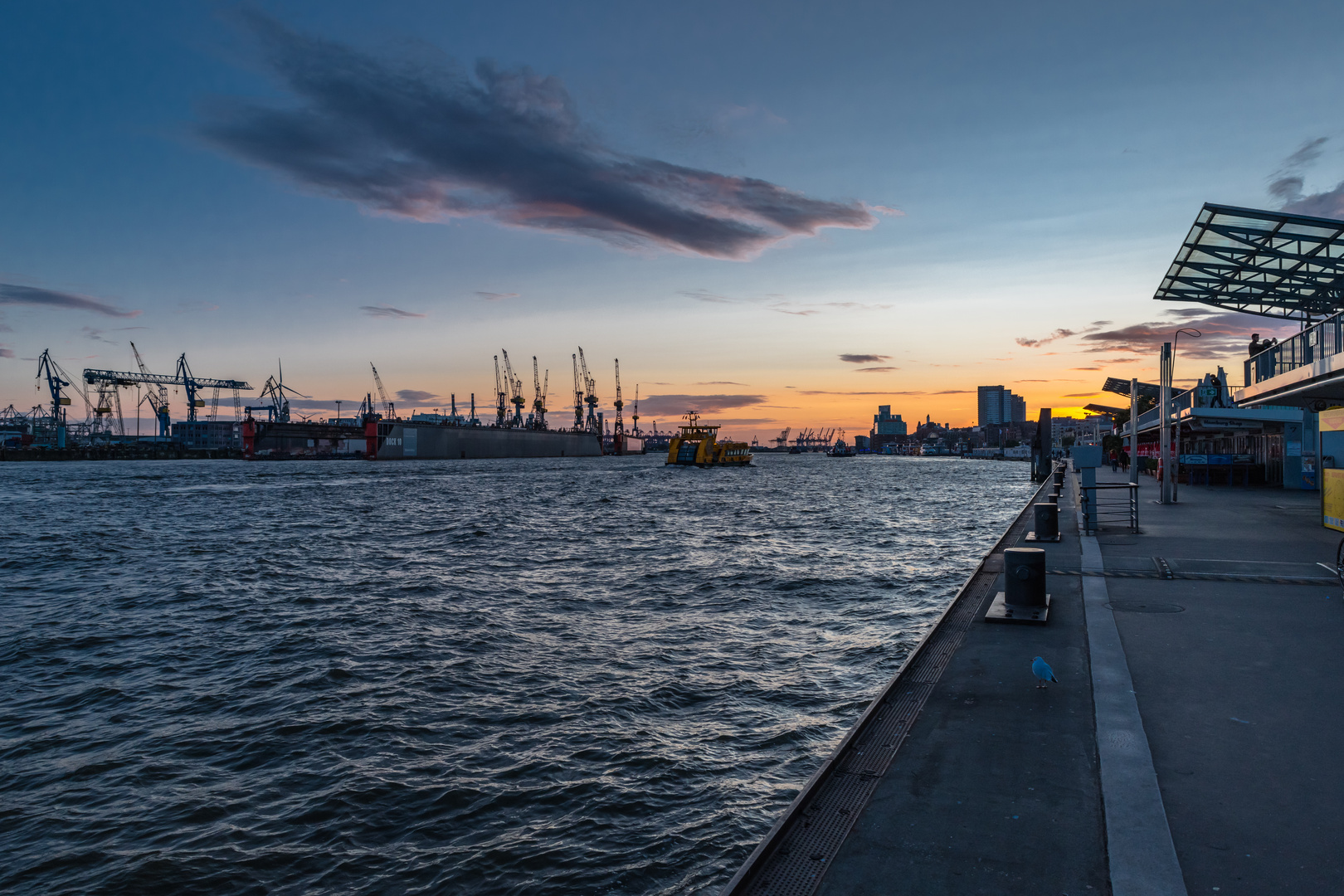Nikon D850 Testaufnahmen Hafen Hamburg Sonnenuntergang