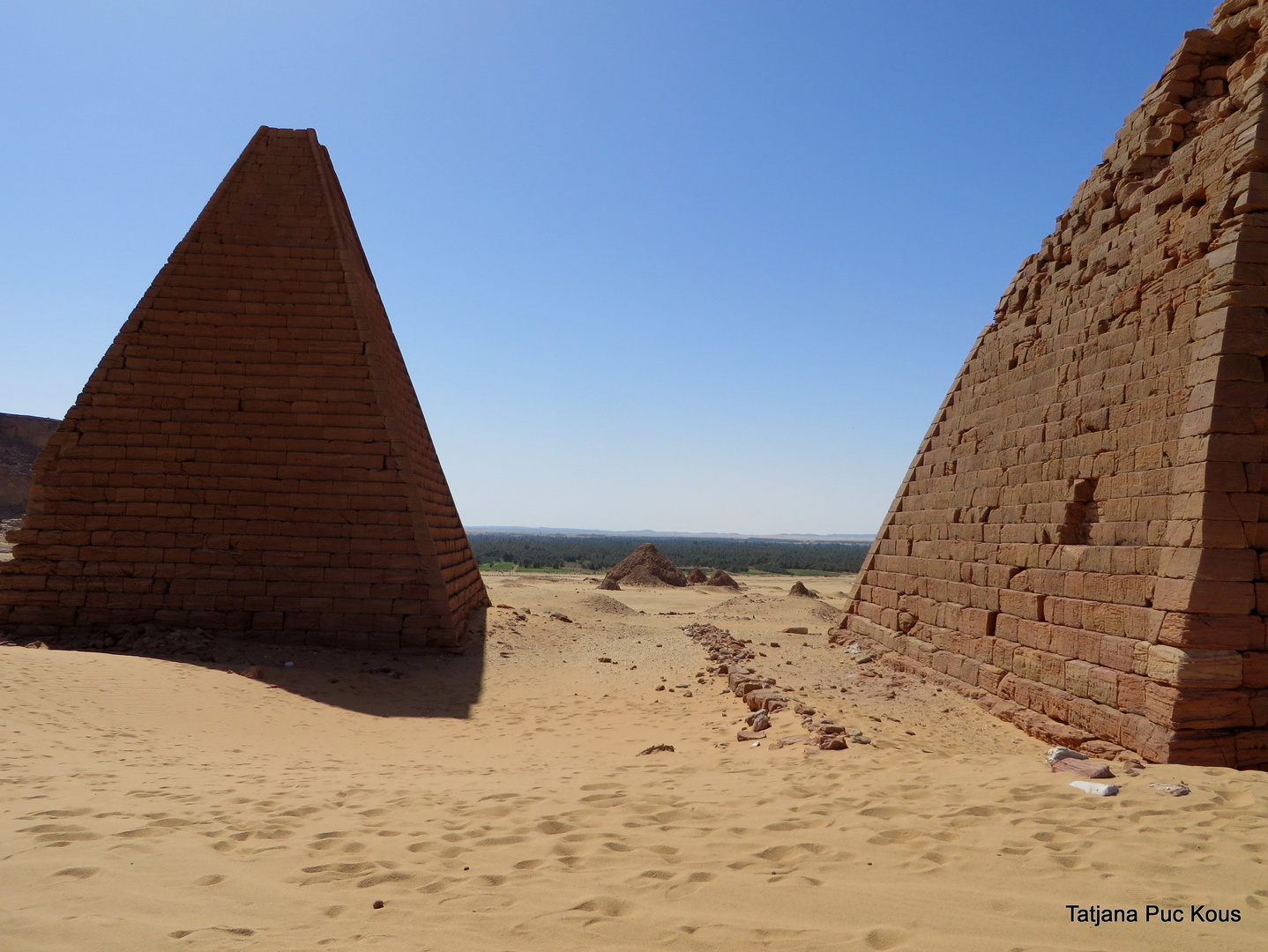 Nile and pyramids of black faraons