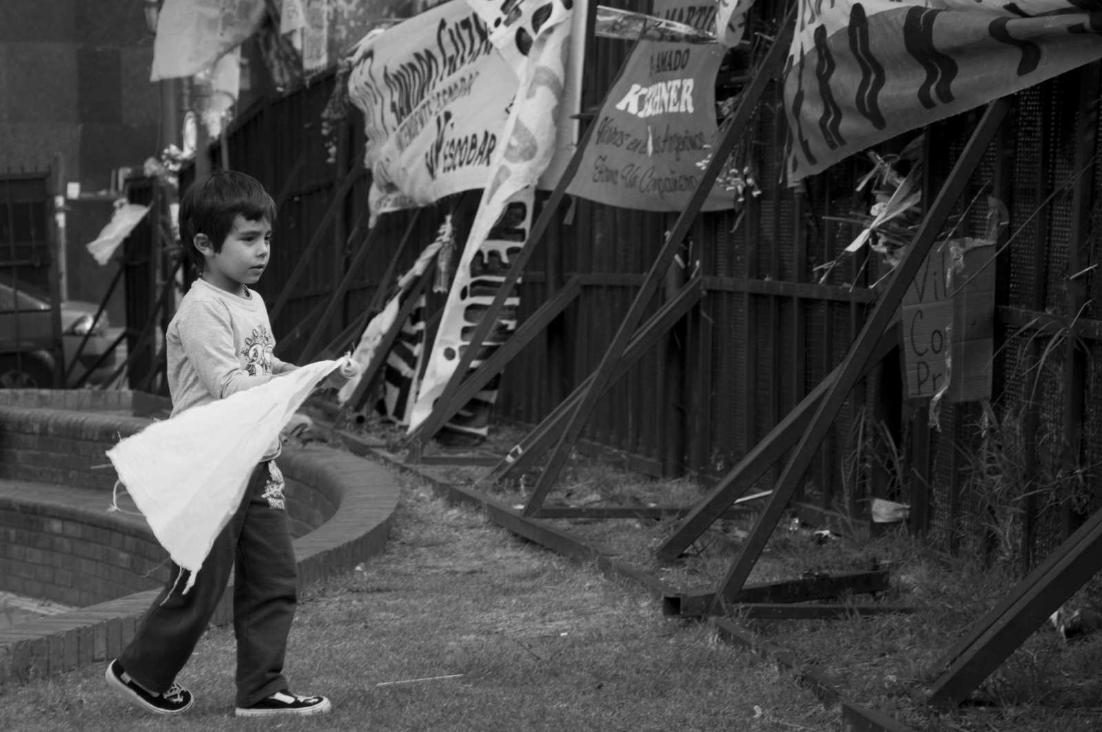 Niño en Plaza de Mayo