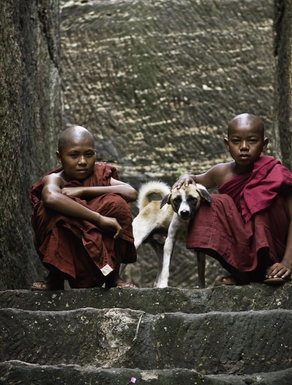 Niños monjes de Birmania