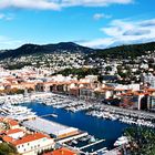 Nizza - Blick auf die Marina und landeinwärts