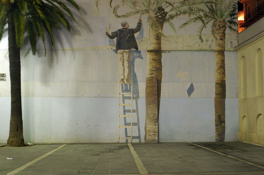 Nizza - Maler auf Leiter