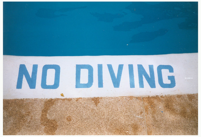 no diving