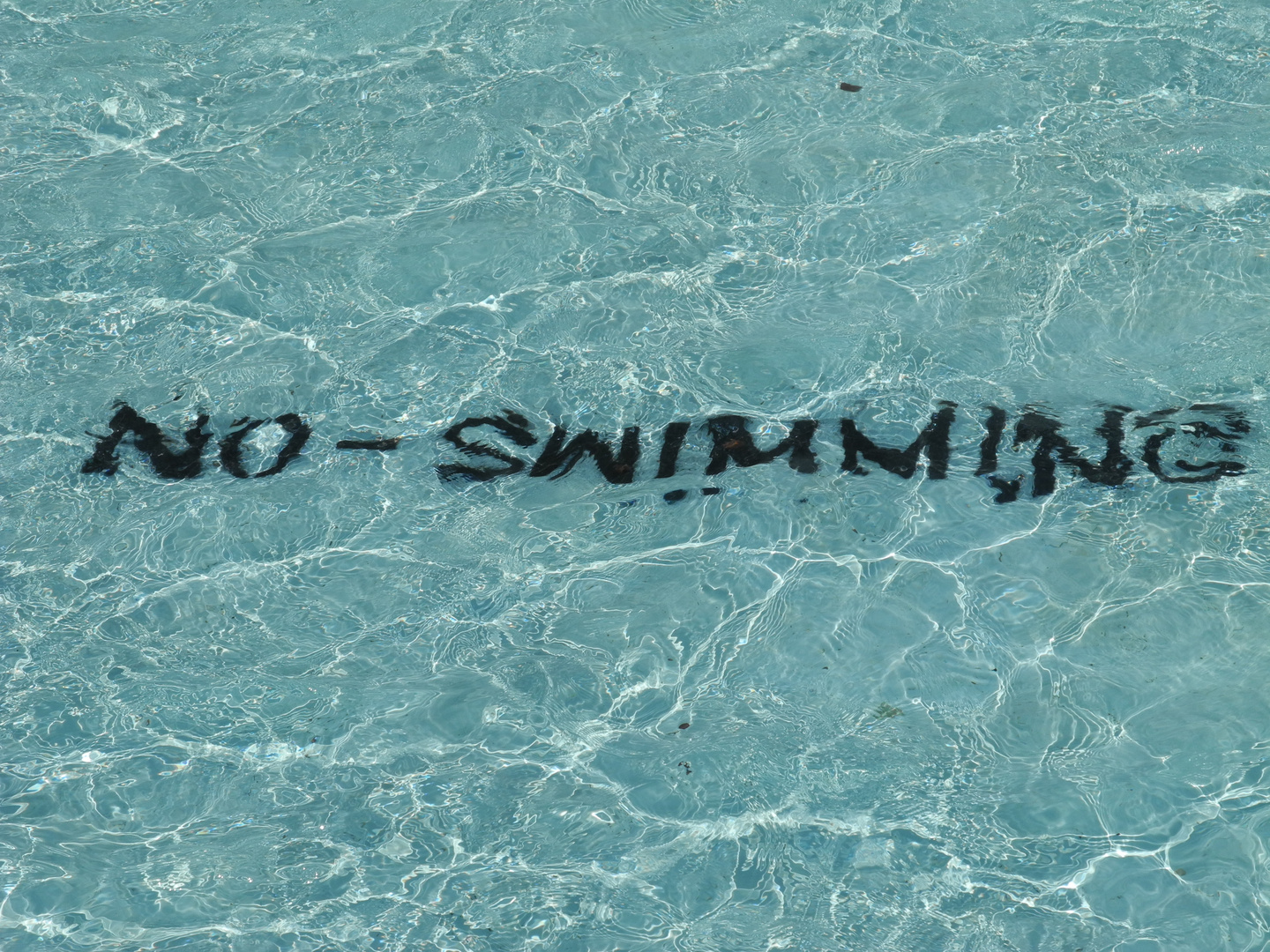 No swimming