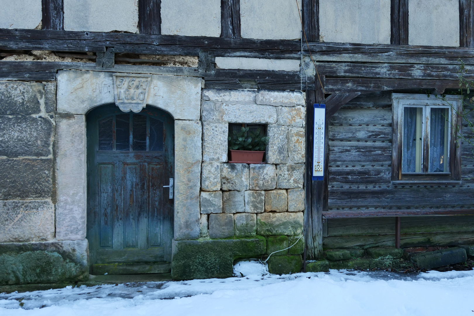 Noch bewohntes Lausitzer Umgebindehaus