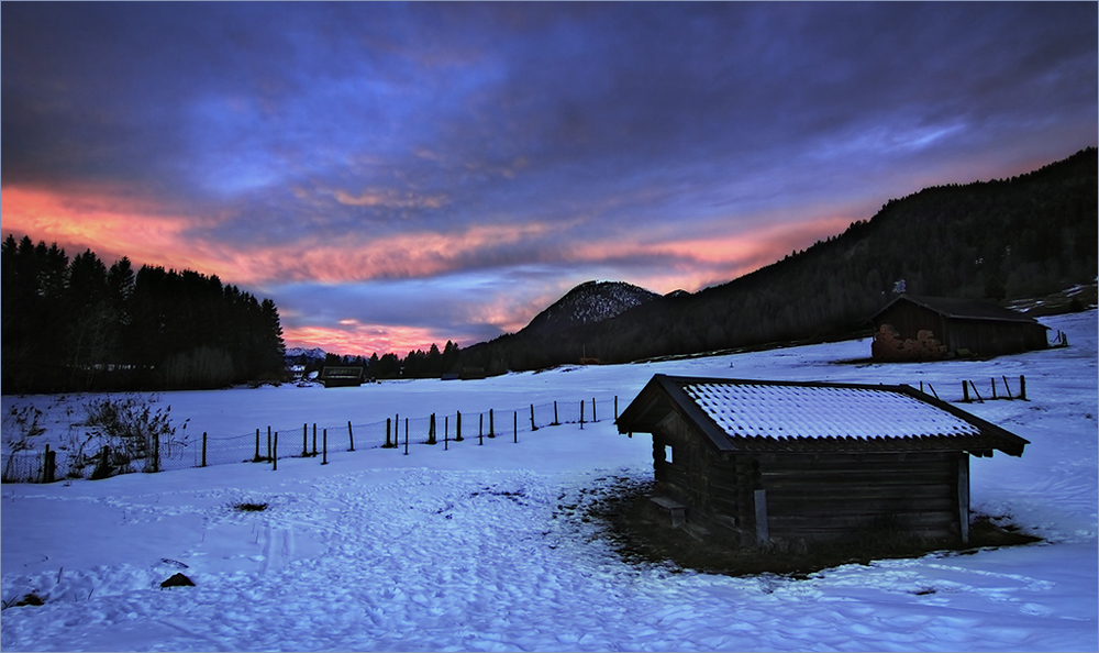 Noch ein bisschen Winter im Voralpenland