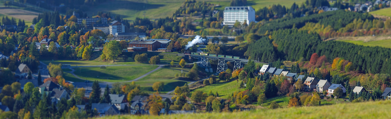 noch ein Blick auf die Fichtelbergbahn