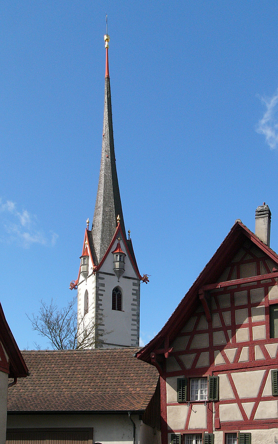 noch ein Kirchturm aus Stein a. Rhein