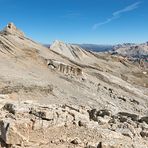 Noch ein Rechtsdreh auf dem Heiligkreuzkofe 2907 m, bevor es wieder zum Abstieg geht, es... 