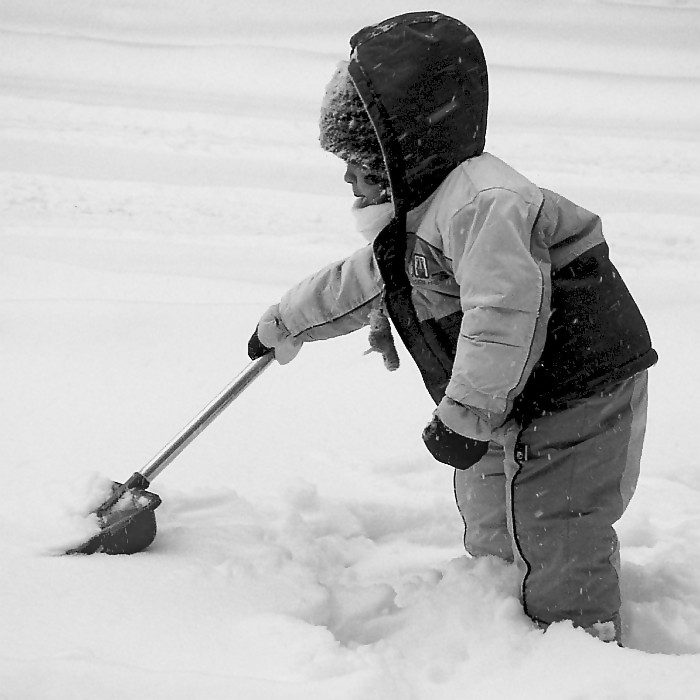 Noch ein Schneebeweisfoto ...