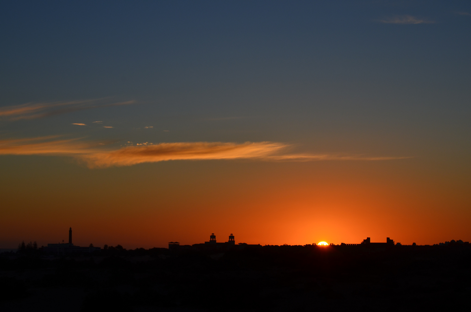 Noch ein Sonnenuntergang über Meloneras von heute