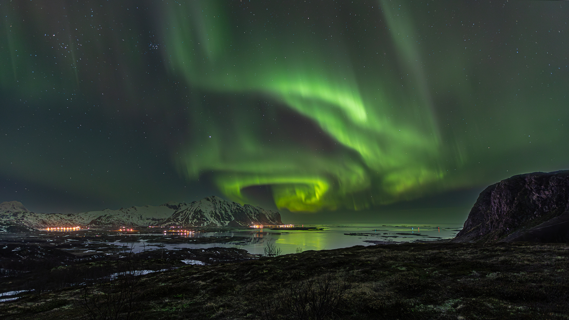 Noch einmal Polarlichter über den Lofoten