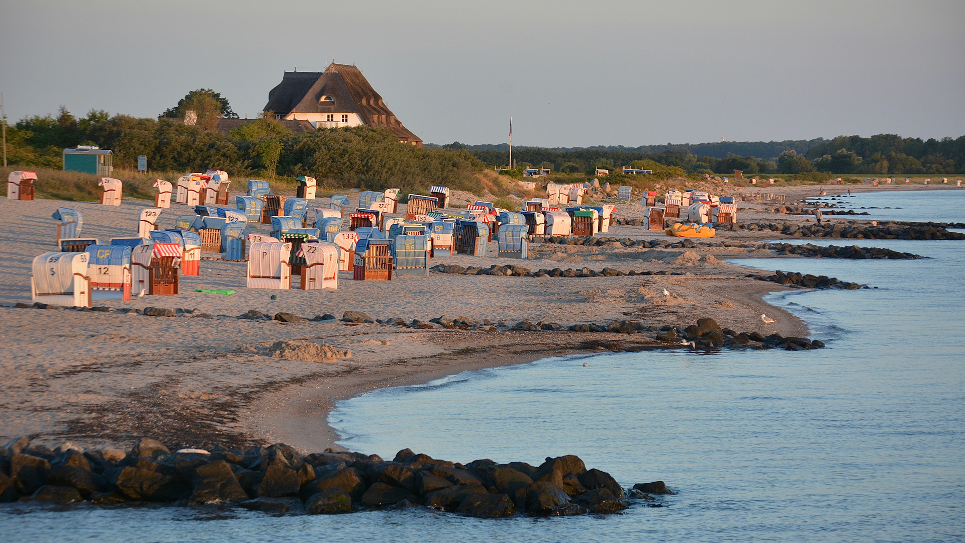 Noch gehört der Strand den Möwen