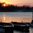 Noch liegen die Boote ruhig im Maschsee .....