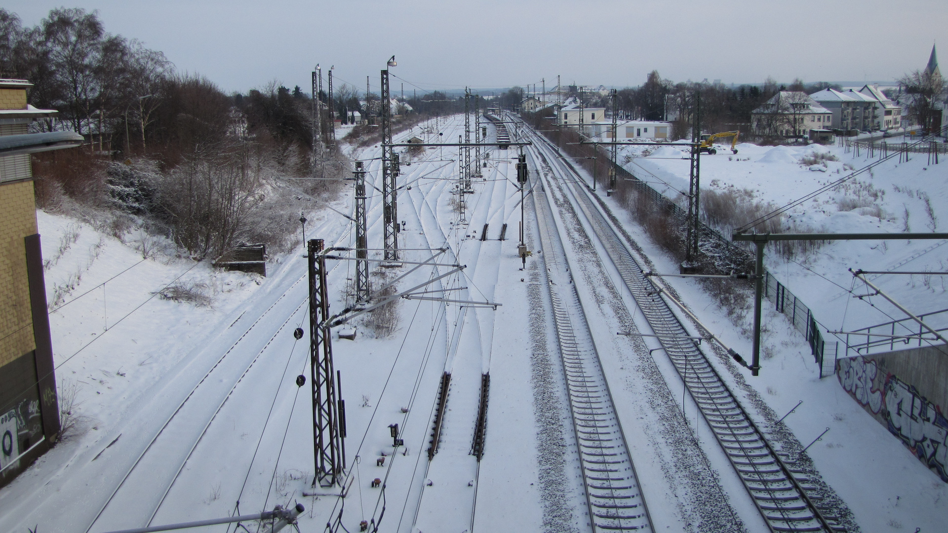 noch liegen die vielen Gleise im Bahnhof Geseke