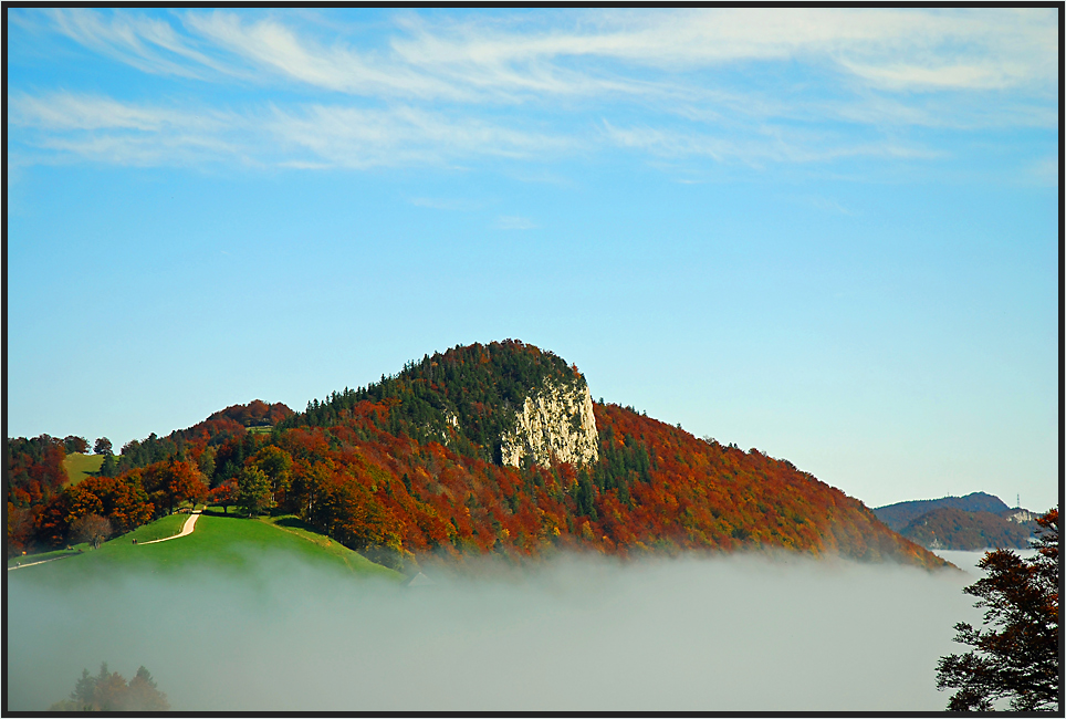 Noch liegt das Tal im Nebel