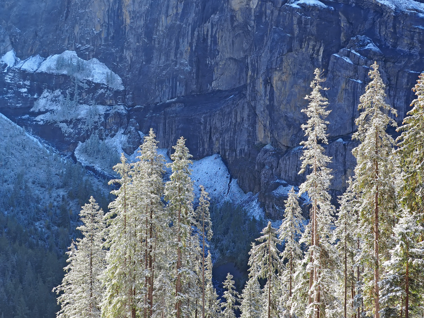  Noch liegt nur wenig Schnee bei uns in Kandersteg. - L'hiver est en train de venir.