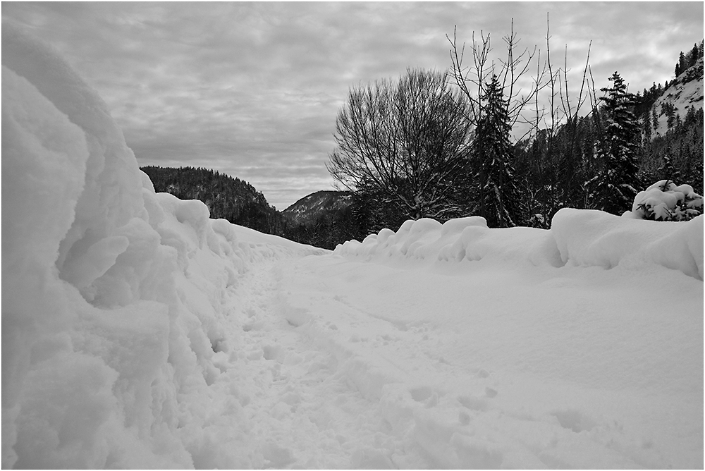 noch mächtig Schnee ...