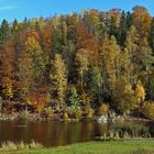 Noch mal im bunten Herbstkleid zeigte sich gestern der Speicher für die Müglitz...