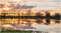 noch mal Sonnenuntergang und Überschwemmung