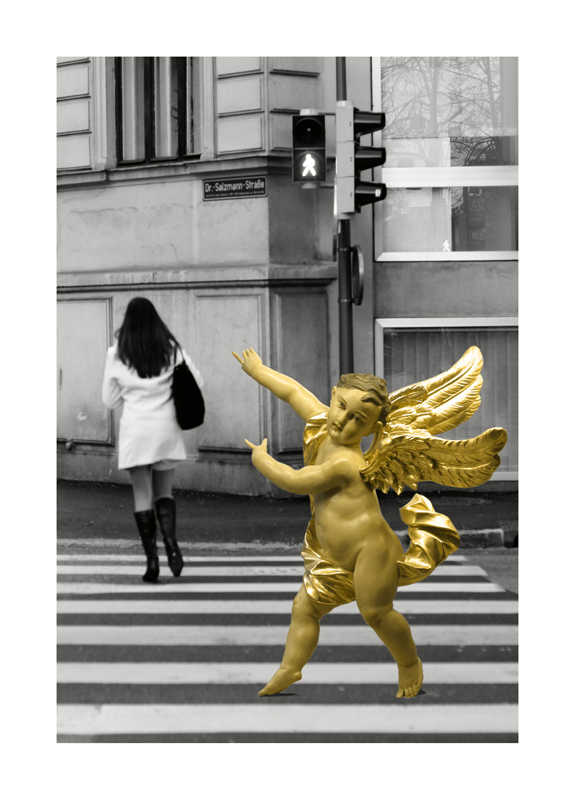 Noch Nie Einen Schutzengel Beim Verkehr Gehabt Foto Bild Streetfotografie Mit Menschen Menschen Bilder Auf Fotocommunity
