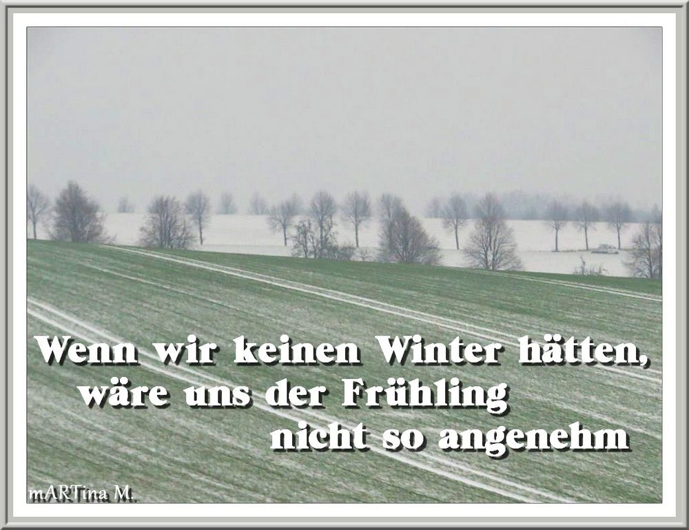 Noch säumt der Frühling (mit Gedicht)