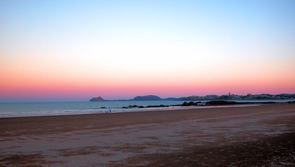 Noch schnell eine Abendspaziergang am Strand