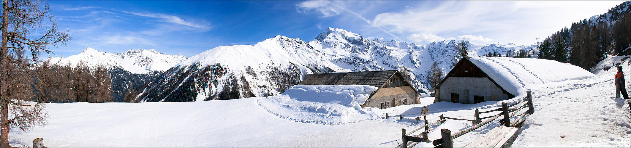 Noch tiefster Winter auf der Prader Alm