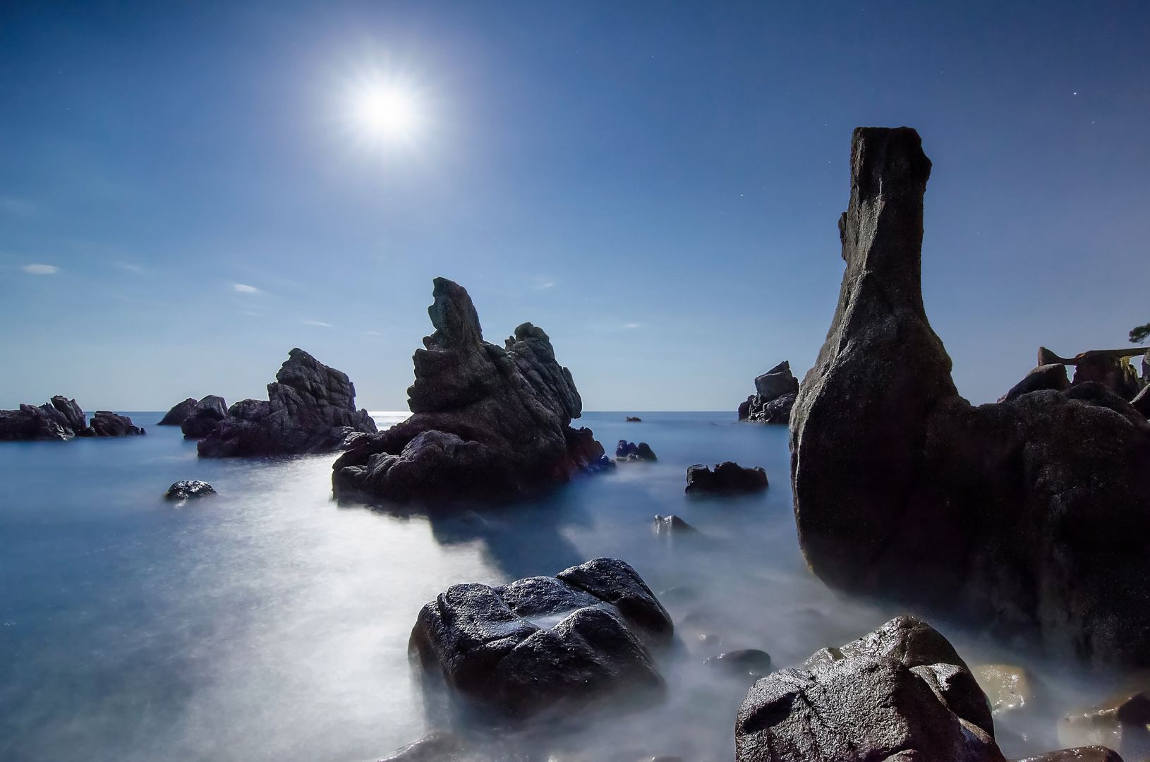 Noche en Cala dels Frares