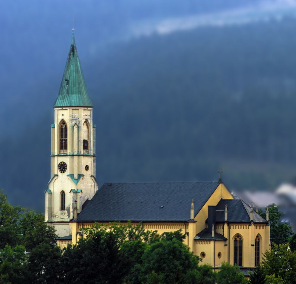 nochmal die Martin Luther Kirche in Oberwiesenthal