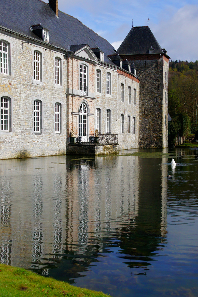 Nochmal Schloss Annevoie,diesmal mit Badegästen davor