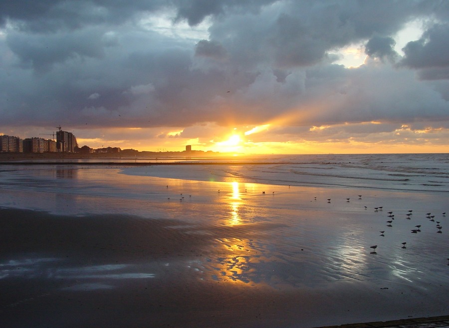 Nochmal Sonnenuntergang in Nieuwpoort