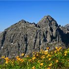 Nockspitz, Gipfelblick mit Ampferstein und Marchreisenspitz