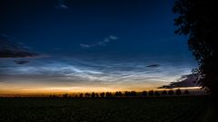 Noctilucent clouds – NLC at night. Leuchtende Nachtwolken – Saison 2019