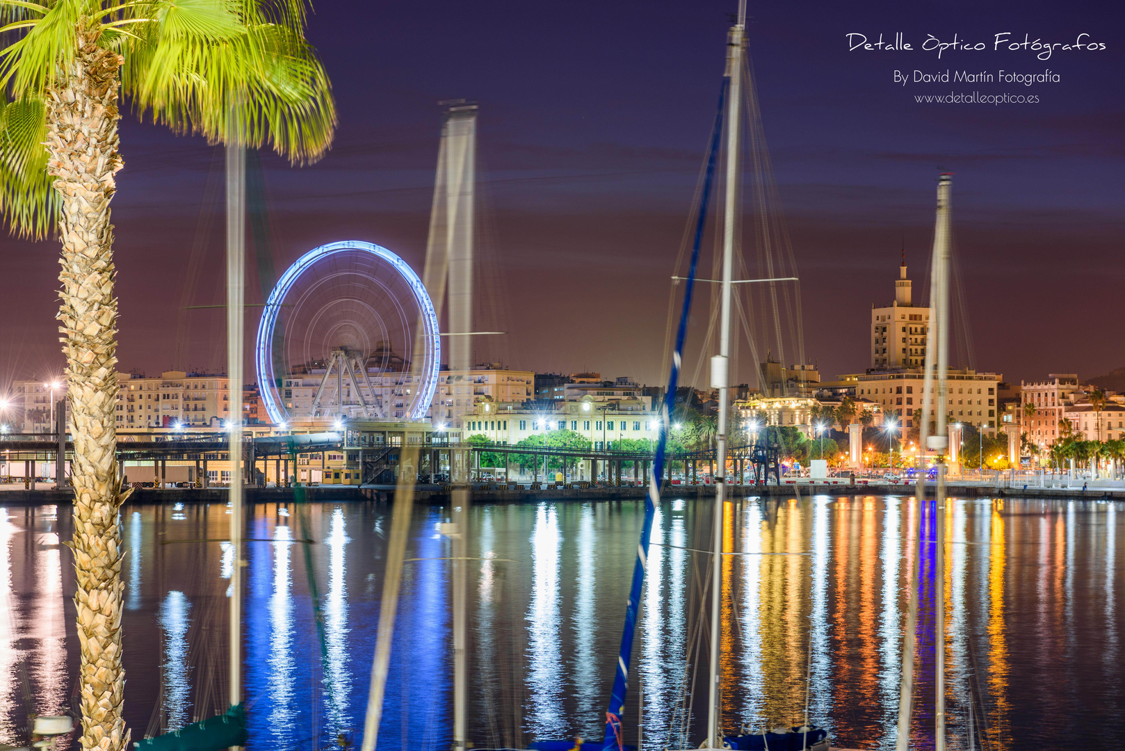 Nocturna desde el puerto de Málaga.