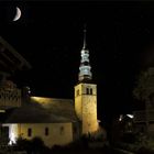 Nocturne sur l'église St Nicolas à Combloux