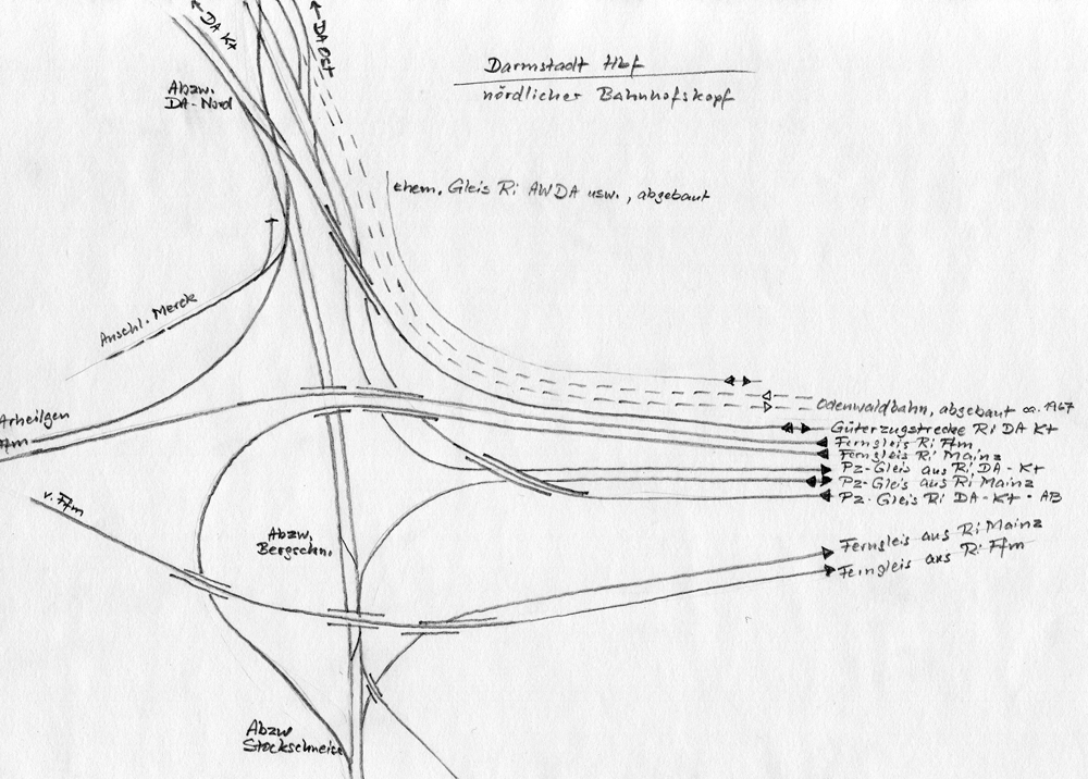 Nördlicher Bahnhofskopf Darmstadt Hbf