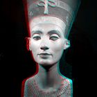 Nofretete Rot/Blau Anaglyph