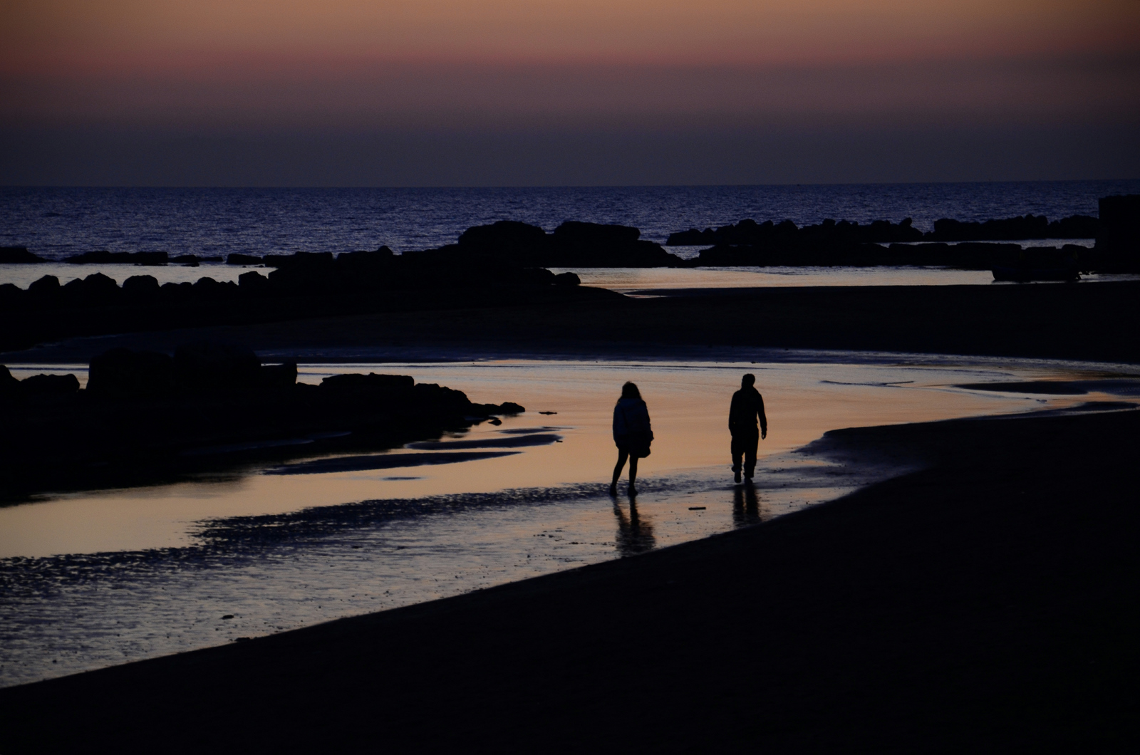 Noi due dopo il tramonto.