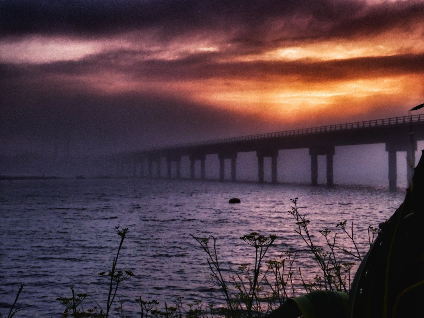 Noia Brücke im Nebel 2