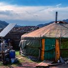 Nomads living in the steppe