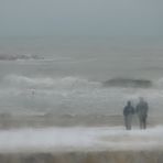 non avevo mai visto la neve sulla spiaggia