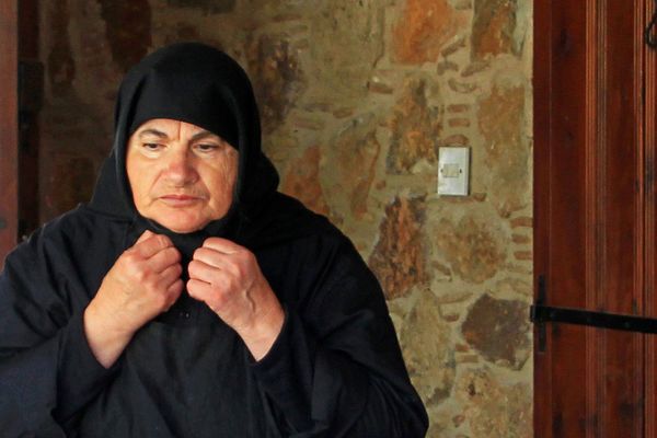 Nonne im Kloster Kloster Agia Thekla, Bezirk Larnaca, Zyper