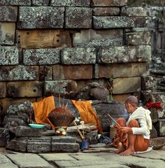 Nonne in Angkor